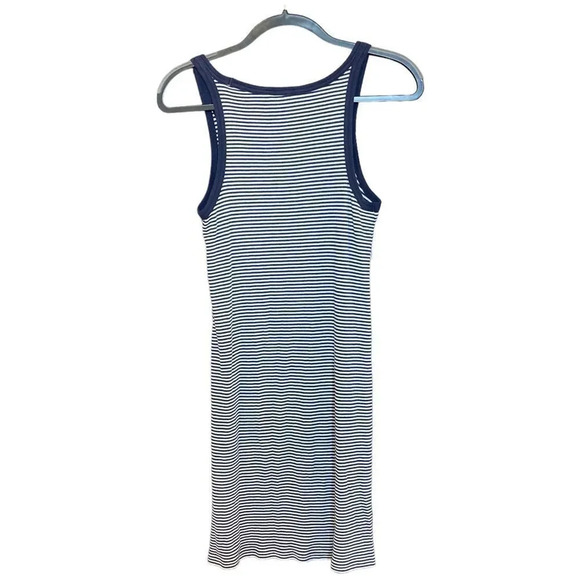 RALPH LAUREN Pima Cotton Sundress Sleeveless Striped Pony Logo Size Medium - Picture 2 of 7